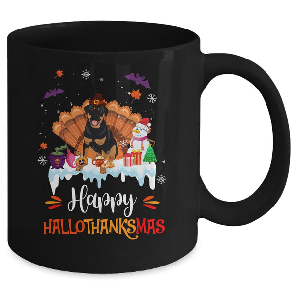 Rottweiler HalloThanksMas Halloween Thanksgiving Christmas Mug 11oz Mug Black back 600x.jpg