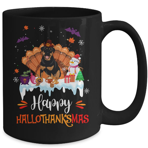 Rottweiler HalloThanksMas Halloween Thanksgiving Christmas Mug 15oz Mug Black back 600x.jpg