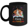 Beagle Happy HalloThanksMas Halloween Thanksgiving Christmas Mug 11oz Mug Black front 600x.jpg