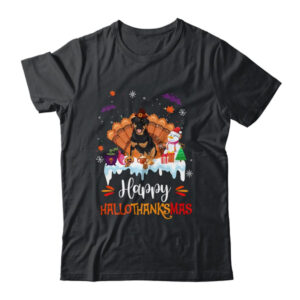 Rottweiler HalloThanksMas Halloween Thanksgiving Christmas Classic T Shirt Black 600x.jpg