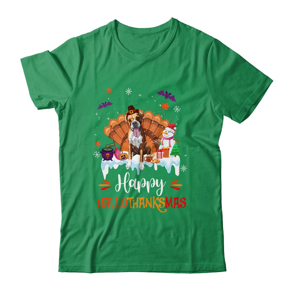 Boxer Happy HalloThanksMas Halloween Thanksgiving Christmas Classic T Shirt Irish Green 600x.jpg