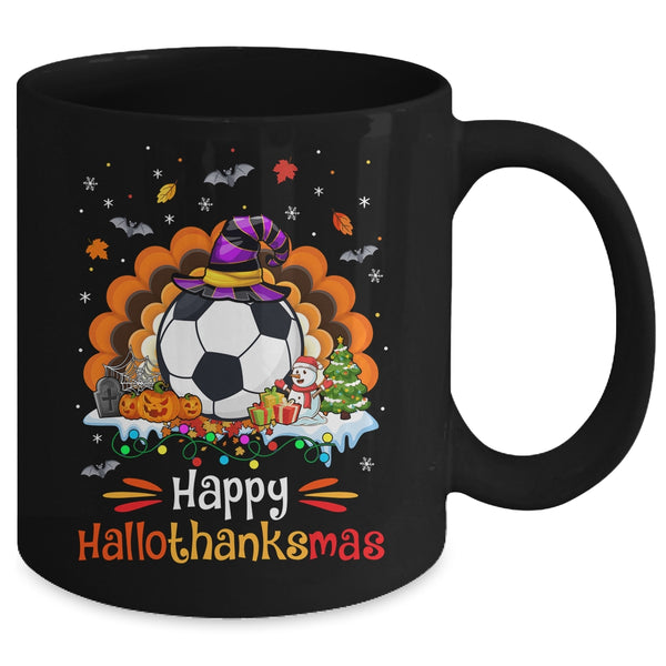 Soccer Halloween Christmas Thanksgiving Hallothanksmas Mug 11oz Mug Black back 600x.jpg