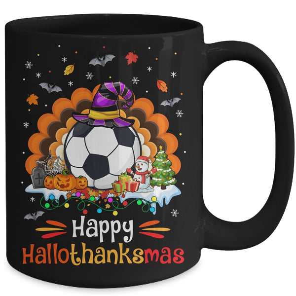 Soccer Halloween Christmas Thanksgiving Hallothanksmas Mug 15oz Mug Black back 600x.jpg