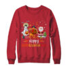 Happy Hallothanksmas Ghost Turkey Pumpkin Christmas Santa Crewneck Sweatshirt Red 600x.jpg