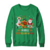 Happy Hallothanksmas Ghost Turkey Pumpkin Christmas Santa Crewneck Sweatshirt Irish Green 600x.jpg