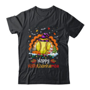 Softball Halloween Christmas Thanksgiving Hallothanksmas Classic T Shirt Black 600x.jpg
