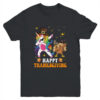 Cute Unicorn Thanksgiving For Girls Pilgrim Hat Turkey Youth Youth T Shirt Black 600x.jpg