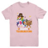 Cute Unicorn Thanksgiving For Girls Pilgrim Hat Turkey Youth Youth T Shirt Light Pink 600x.jpg