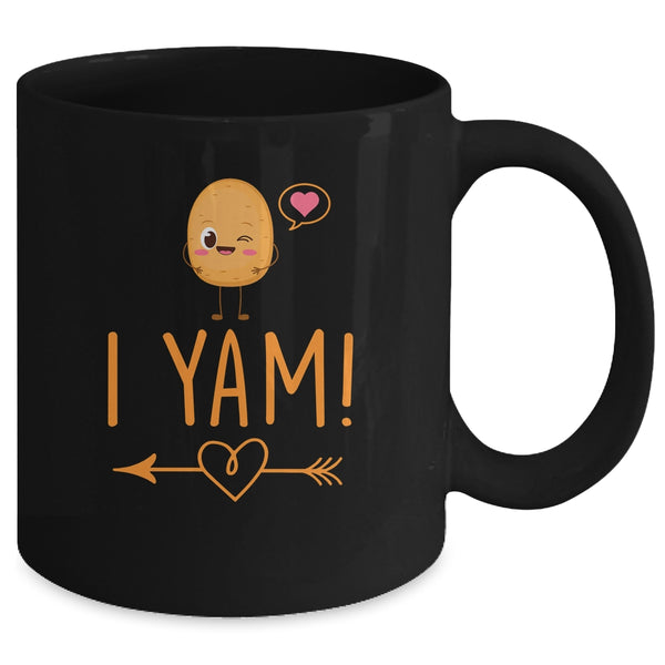 I Yam She s My Sweet Potato Thanksgiving Matching Couples Mug 11oz Mug Black back 600x.jpg
