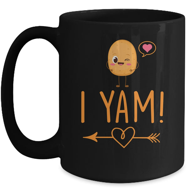 I Yam She s My Sweet Potato Thanksgiving Matching Couples Mug 15oz Mug Black front 600x.jpg