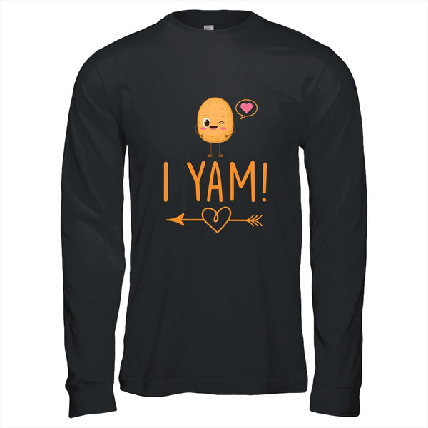 I Yam She s My Sweet Potato Thanksgiving Matching Couples Long Sleeve T Shirt Black 600x.jpg