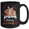 Corgi Happy HalloThanksMas Halloween Thanksgiving Christmas Mug 15oz Mug Black back 600x.jpg