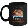 Bulldog HalloThanksMas Halloween Thanksgiving Christmas Mug 11oz Mug Black front 600x.jpg