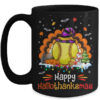 Softball Halloween Christmas Thanksgiving Hallothanksmas Mug 15oz Mug Black front 600x.jpg