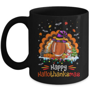 Football Halloween Christmas Thanksgiving Hallothanksmas Mug 11oz Mug Black front 600x.jpg