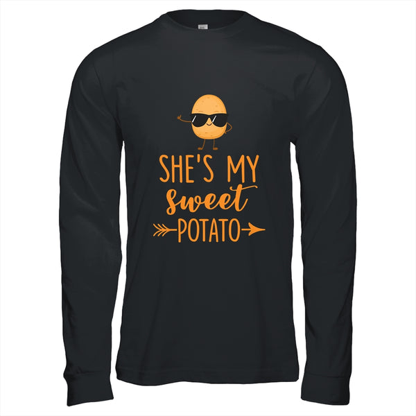 She s My Sweet Potato I Yam Thanksgiving Matching Couples Long Sleeve T Shirt Black 600x 1.jpg
