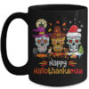 Sugar Skull Hallothanksmas Halloween Thanksgiving Christmas Mug 15oz Mug Black front 600x.jpg