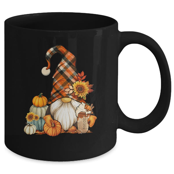 Cute Holiday Gnome For Thanksgiving With Fall Pumpkin Spice Mug 11oz Mug Black back 600x.jpg