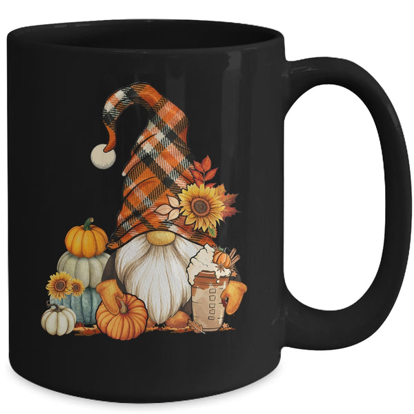 Cute Holiday Gnome For Thanksgiving With Fall Pumpkin Spice Mug 15oz Mug Black back 600x.jpg