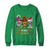Sugar Skull Hallothanksmas Halloween Thanksgiving Christmas Crewneck Sweatshirt Irish Green 600x.jpg