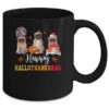 Happy Hallothanksmas Cute Pug Xmas Thanksgiving Halloween Mug 11oz Mug Black back 600x.jpg