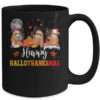 Happy Hallothanksmas Sloth Xmas Thanksgiving Halloween Mug 15oz Mug Black back 600x.jpg