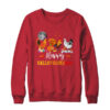 Happy Hallothanksmas Chicken Xmas Thanksgiving Halloween Crewneck Sweatshirt Red 600x.jpg