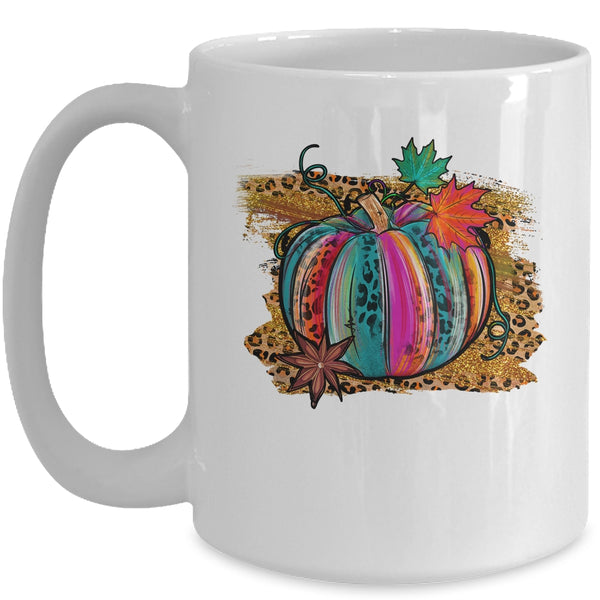 Fall Pumpkin Women Floral Pumpkin Halloween Mug 15oz Mug White front 600x.jpg