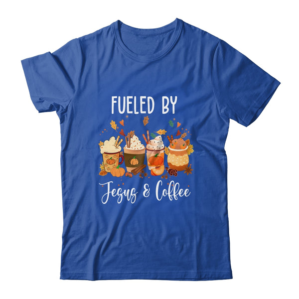 Funny Fueled By Coffee Jesus Caffeine Lover Thanksgiving Day Classic T Shirt Royal 600x.jpg