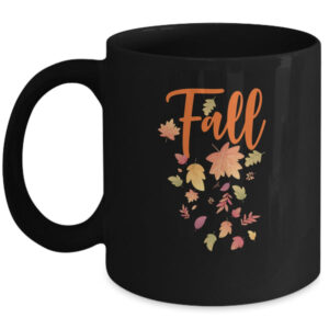 Autumn Leaf Fall Season Leaf Love Autumn Mug 11oz Mug Black front 600x.jpg