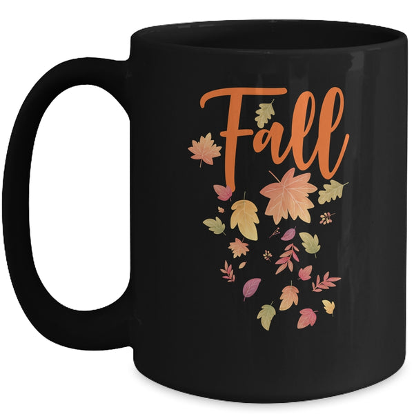 Autumn Leaf Fall Season Leaf Love Autumn Mug 15oz Mug Black front 600x.jpg