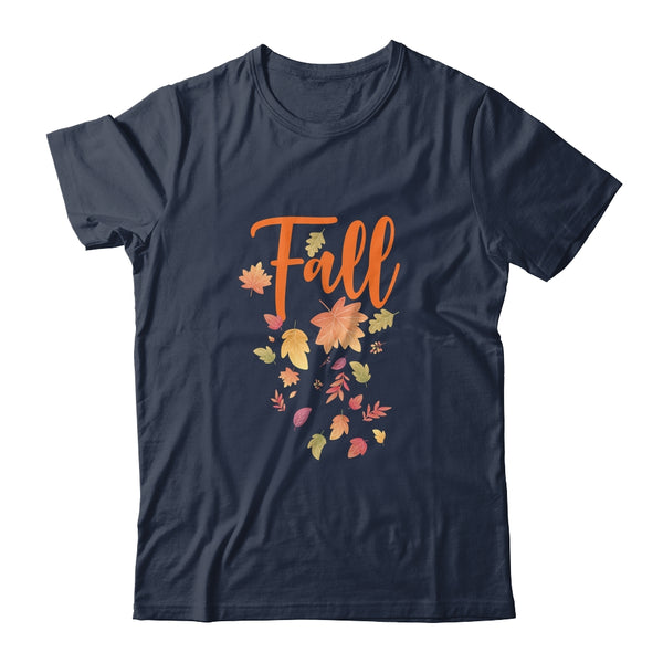 Autumn Leaf Fall Season Leaf Love Autumn Classic T Shirt Navy 600x.jpg