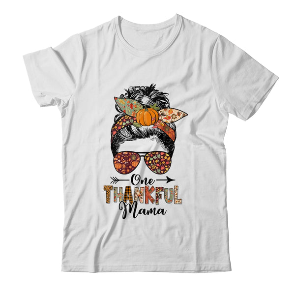 One Thankful Mama Funny Messy Bun Fall Autumn Thanksgiving Classic T Shirt White 600x.jpg