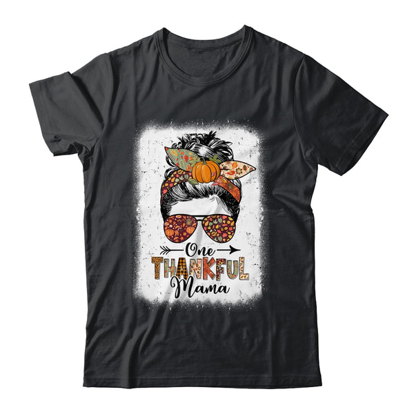 Funny Messy Bun One Thankful Mama Fall Autumn Thanksgiving Classic T Shirt Black 600x.jpg