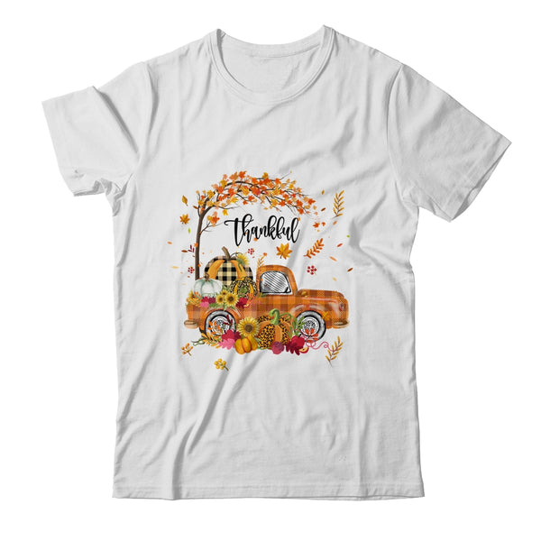 Thankful Grateful Blessed Pumpkin Truck Its Fall Yall Autumn Classic T Shirt White 600x.jpg