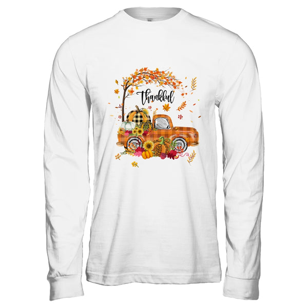 Thankful Grateful Blessed Pumpkin Truck Its Fall Yall Autumn Long Sleeve T Shirt White 600x.jpg
