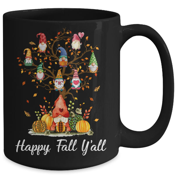 Happy Fall Yall Gnomes Pumpkin Autumn Tree Thanksgiving Mug 15oz Mug Black back 600x.jpg