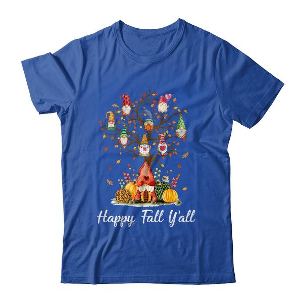 Happy Fall Yall Gnomes Pumpkin Autumn Tree Thanksgiving Classic T Shirt Royal 600x.jpg