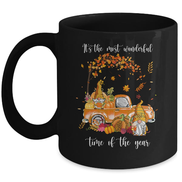 It s The Most Wonderful Time Of The Year Gnomes Autumn Fall Mug 11oz Mug Black front 600x.jpg