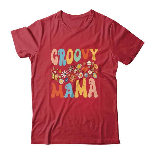 Funny Retro Groovy Birthday Family Matching Cute Groovy Mama Classic T Shirt Red 600x.jpg