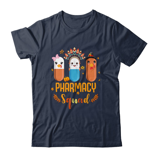 Funny Pharmacy Squad Thanksgiving Thankful Turkey Pharmacist Classic T Shirt Navy 600x.jpg