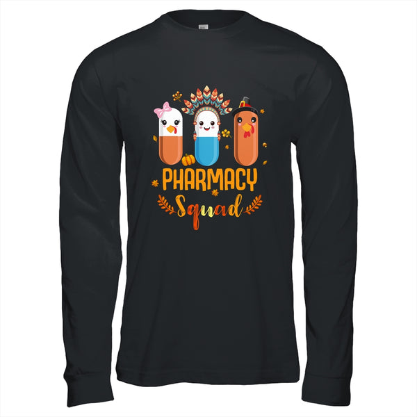 Funny Pharmacy Squad Thanksgiving Thankful Turkey Pharmacist Long Sleeve T Shirt Black 600x.jpg