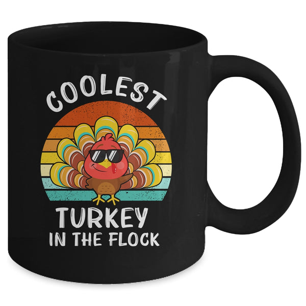Coolest Turkey In The Flock Thanksgiving Boys Kids Mug 11oz Mug Black back 600x.jpg