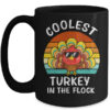 Coolest Turkey In The Flock Thanksgiving Boys Kids Mug 15oz Mug Black front 600x.jpg