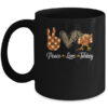 Funny thanksgiving turkey women Peace Love Turkey Mug 11oz Mug Black front 600x.jpg