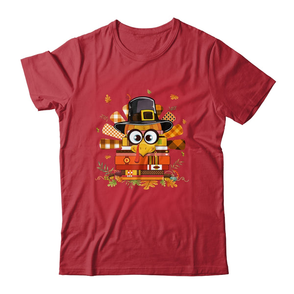 Librarian Book Lover Reader Funny Turkey Thanksgiving Autumn Classic T Shirt Red 600x.jpg