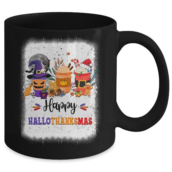 Halloween Thanksgiving Christmas Happy Hallothanksmas Coffee Mug 11oz Mug Black back 600x.jpg