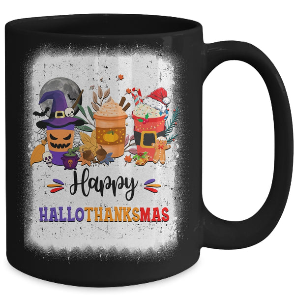 Halloween Thanksgiving Christmas Happy Hallothanksmas Coffee Mug 15oz Mug Black back 600x.jpg