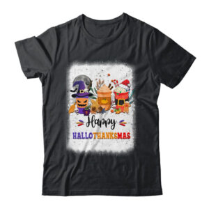 Halloween Thanksgiving Christmas Happy Hallothanksmas Coffee Classic T Shirt Black 600x.jpg