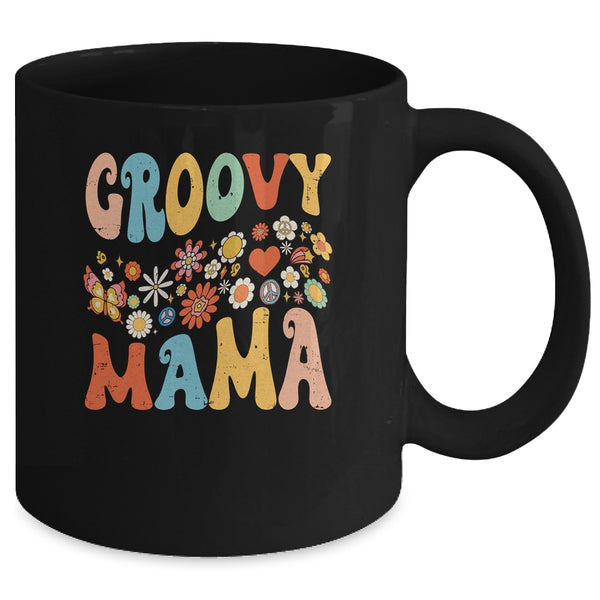 Funny Retro Groovy Birthday Family Matching Cute Groovy Mama Mug 11oz Mug Black back 600x.jpg